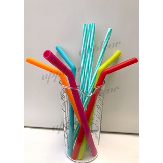 🍭หลอดซิลิโคน รักษ์โลกร้อน หลอดรียูส🍭 eco-friendly silicone straws