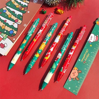 ปากกาเจล มาร์กเกอร์ ลายซานตาคลอส สีดํา เครื่องเขียน สําหรับโรงเรียน สํานักงาน