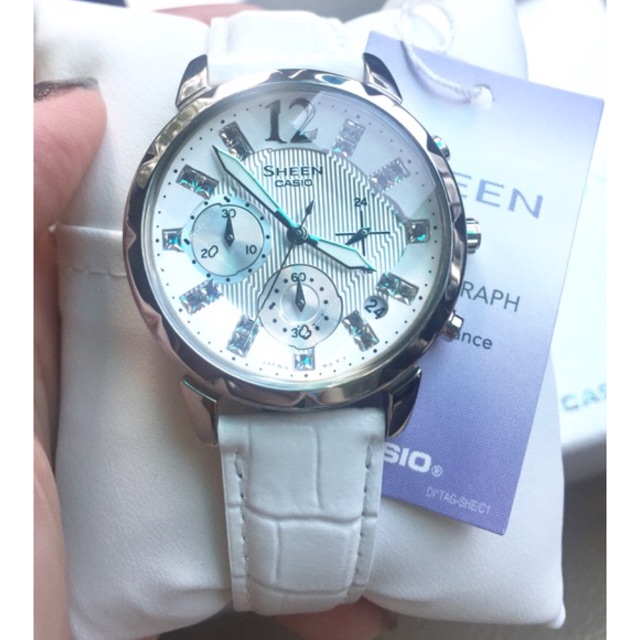 นาฬิกาข้อมือ-casio-sheen-chronograph-รุ่น-shn-5010l-7adr-นาฬิกาข้อมือผู้หญิง