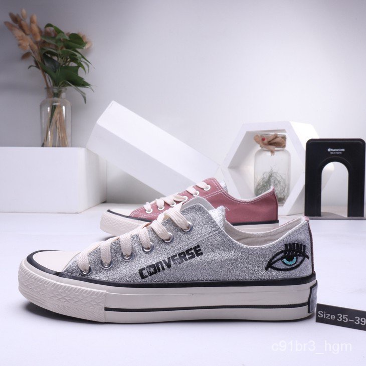 converse-x-chiara-ferragni-joint-big-eyes-sequins-stitching-low-canvas-shoes-womens-shoes-35-39-silver