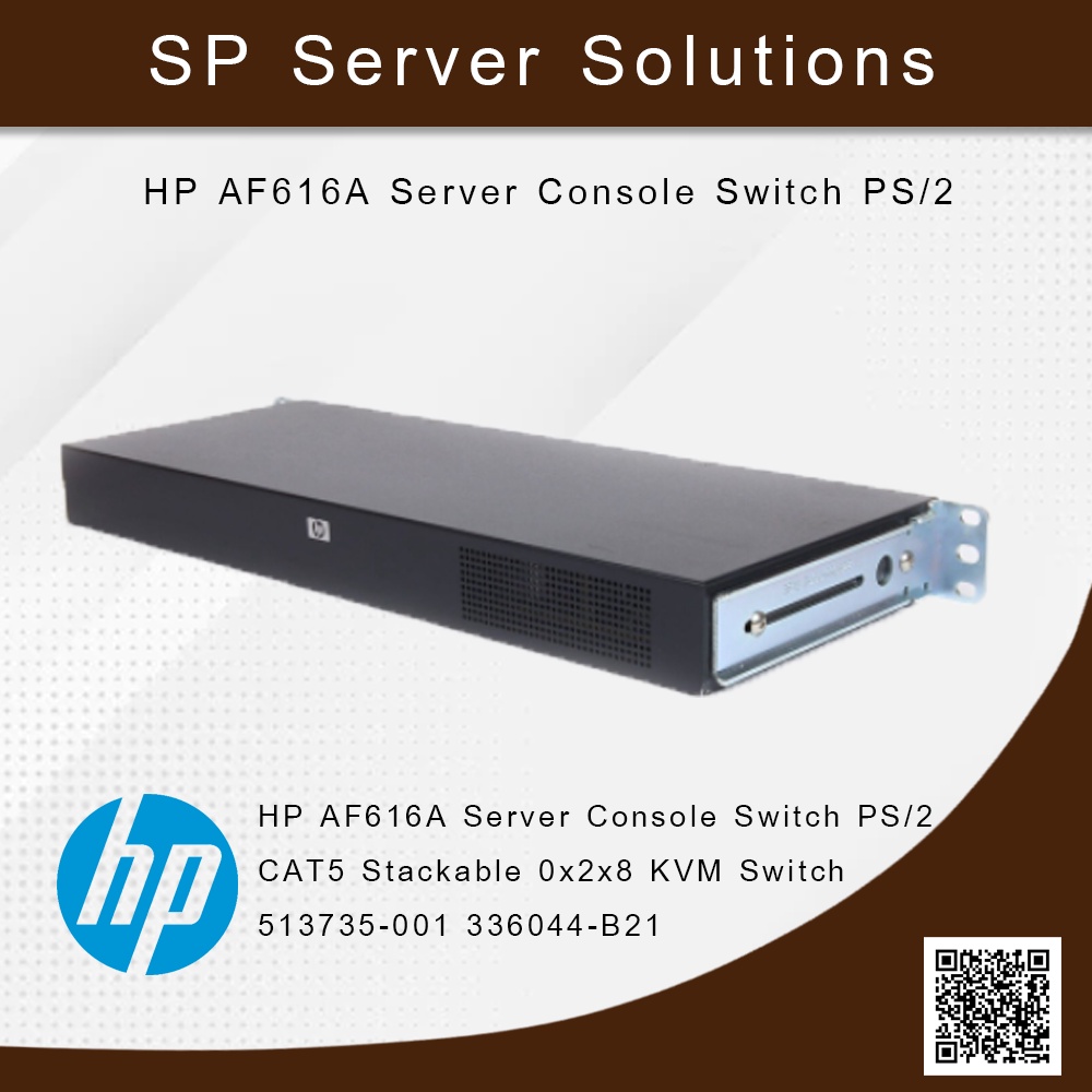 HP AF616A Server Console Switch PS/2 CAT5 Stackable 0x2x8 KVM Switch