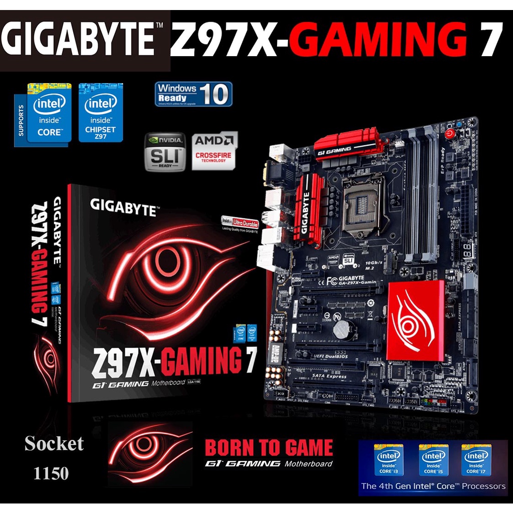 Mainboard INTEL GIGABYTE Z97X-GAMING 7(Socket 1150) มือสอง พร้อมส่ง แพ ...
