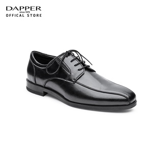 สินค้า DAPPER รองเท้าทำงาน แบบผูกเชือก GEL-Tech Microfiber Comfy Derby Shoes สีดำ (HBKB1701DB)