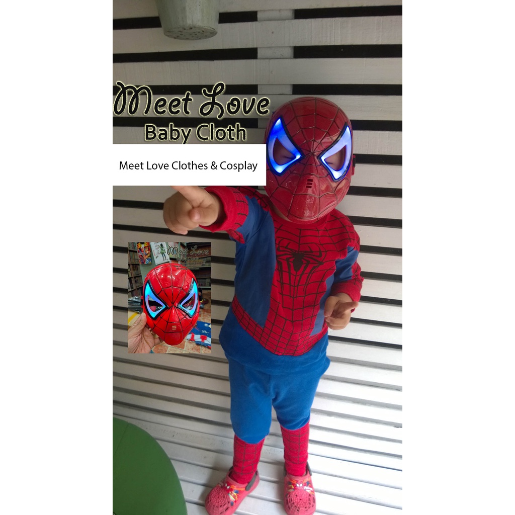 ราคาและรีวิวหน้ากากสไปเดอร์แมน มีไฟ หน้ากาก Spiderman สินค้าพร้อมส่ง