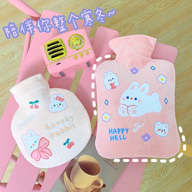 พร้อมส่ง-ถุงน้ำร้อนลายการ์ตูน-น่ารัก-แก้หนาว-แก้ปวดประจำเดือน-ผ้านุ่ม