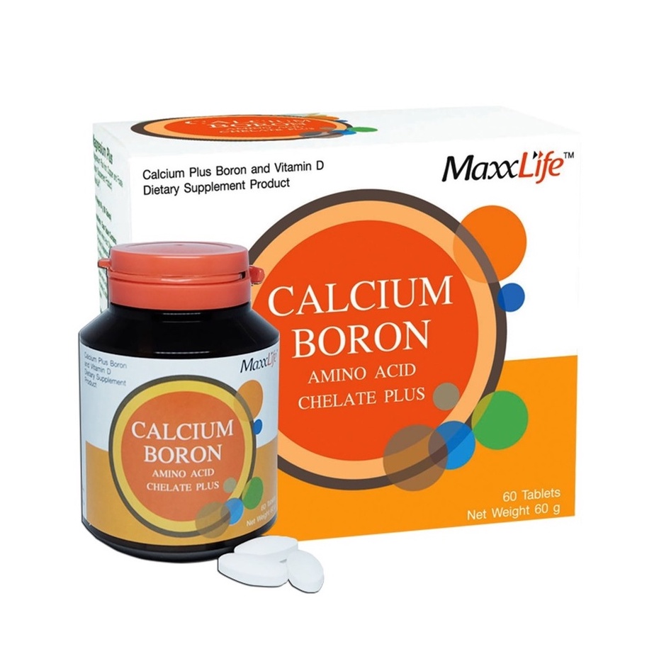 ภาพหน้าปกสินค้าMaxxlife Calcium Boron แมกซ์ไลฟ์ แคลเซียม บำรุงกระดูก ขนาด 60 แคปซูล 12549 จากร้าน medicalhub115 บน Shopee