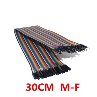 40pcs 30cm Dupont Cable 30cm 2.54mm 1pin 1p-1p Female to Male jumper wire
