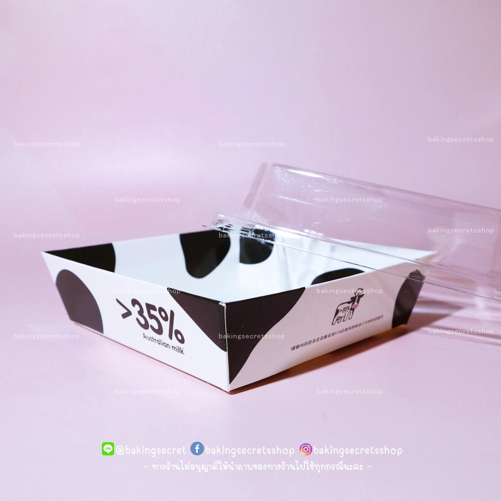 กล่องขนม-กล่องเค้ก-1-2-ปอนด์-แพ๊ค-10-ใบทุกแบบ-กล่องกระดาษฝาใสเคลือบ-pe