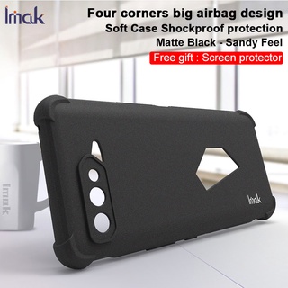 Original Imak ASUS ROG Phone 5 / 5S Shockproof Soft TPU Case Rog5 Rog5S Matte Black Silicone Back Cover Screen Film