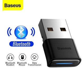 Baseus อะแดปเตอร์รับส่งสัญญาณเสียงลําโพง บลูทูธ USB 5.0 PC PS4 สําหรับคอมพิวเตอร์ เมาส์ Aux