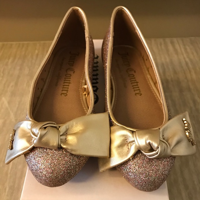 รองเท้าบัลเล่ต์เด็กผู้หญิง Juicy Couture Ballet shoes size 13 Shopee