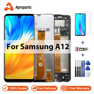 อะไหล่หน้าจอสัมผัส LCD แบบเปลี่ยน สําหรับ Samsung Galaxy A12 A125F A12 Nacho A127 A02 M02