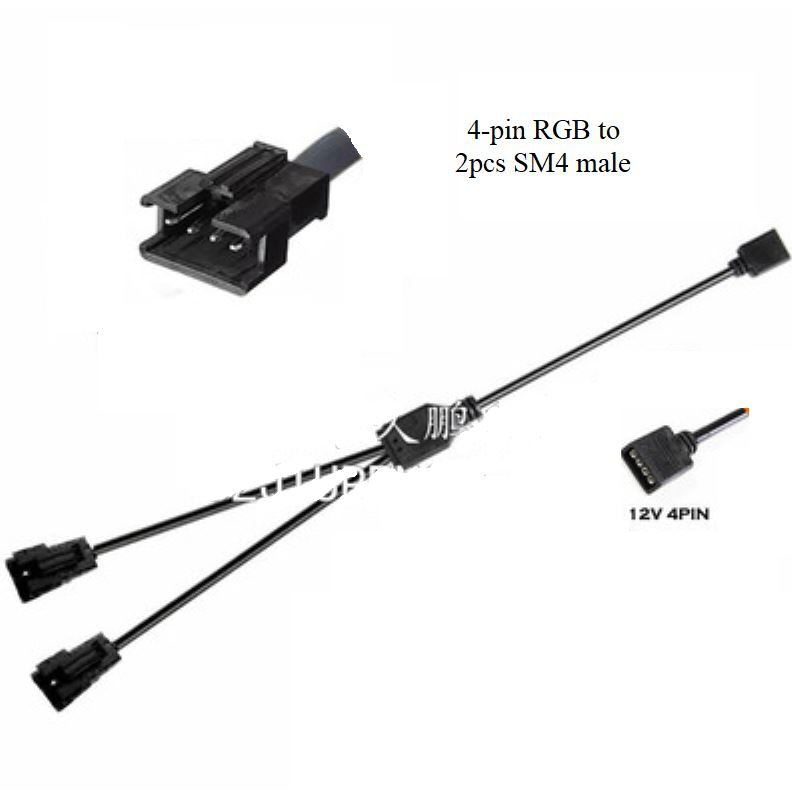 อะแดปเตอร์สายเคเบิ้ล Sm To Pin 12 V Rgb And Sm To Pin 5v Argb  Led Sync พร้อมเมนบอร์ด