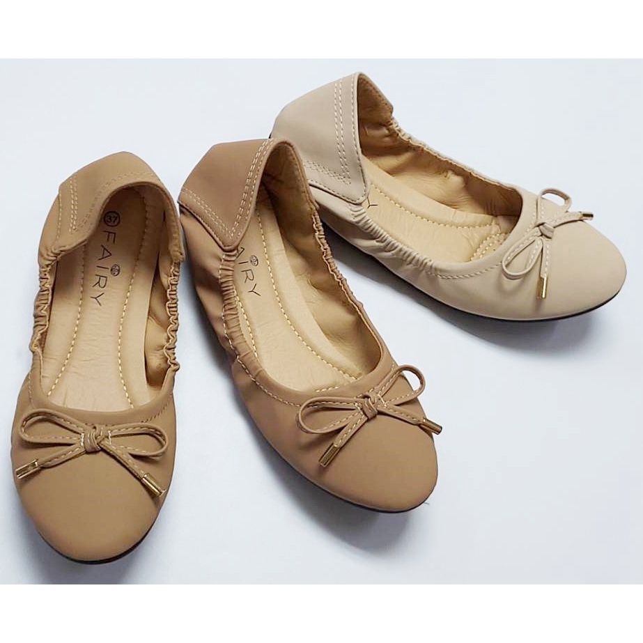ภาพสินค้ารองเท้าส้นแบนballet 999-39 ยางยืด ใส่สบาย หมดปัญหาเรื่องรองเท้ากัด FAIRY (+เผื่อ 1 ไซส์) จากร้าน fairyfine บน Shopee ภาพที่ 8