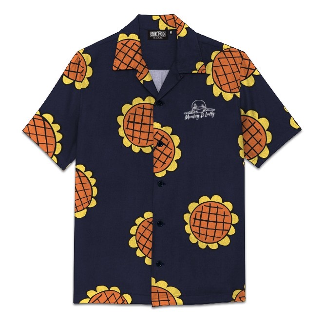 ภาพหน้าปกสินค้าเสื้อเชิ้ตฮาวายวันพีช ลายดอกทานตะวัน : Hawaii shirt One Piece Luffy OP-686 จากร้าน 304comics บน Shopee