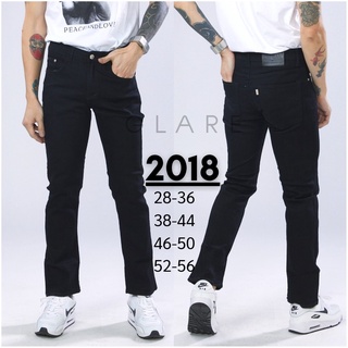 🔥ยีนส์ขากระบอกเล็ก ยีนส์สีดำ🔥 ผ้าSuper Black No.2018 ยีนส์ขายาวชาย ยีนส์ผ้ายืดสีดำ กางเกงยีนส์ขายาวสีดำ ขายาวสีดำ