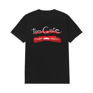 เสื้อยืดผ้าฝ้ายเสื้อยืด ลายวงร็อคเกอร์สตาร์ The Cure Kiss Me LipsL XL  XXL 3XL