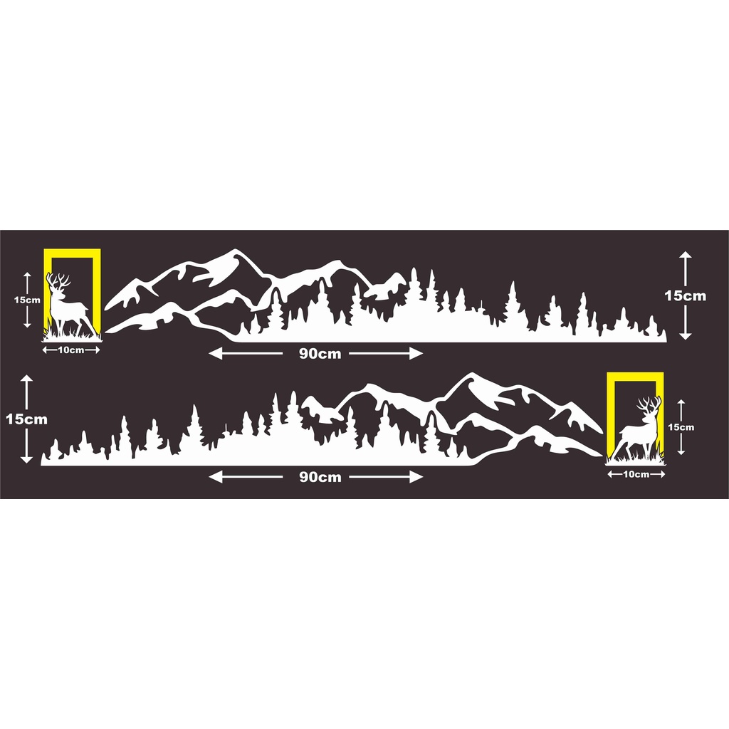 สติกเกอร์ตัดต้นไม้-ภูเขา-สําหรับตกแต่งรถยนต์