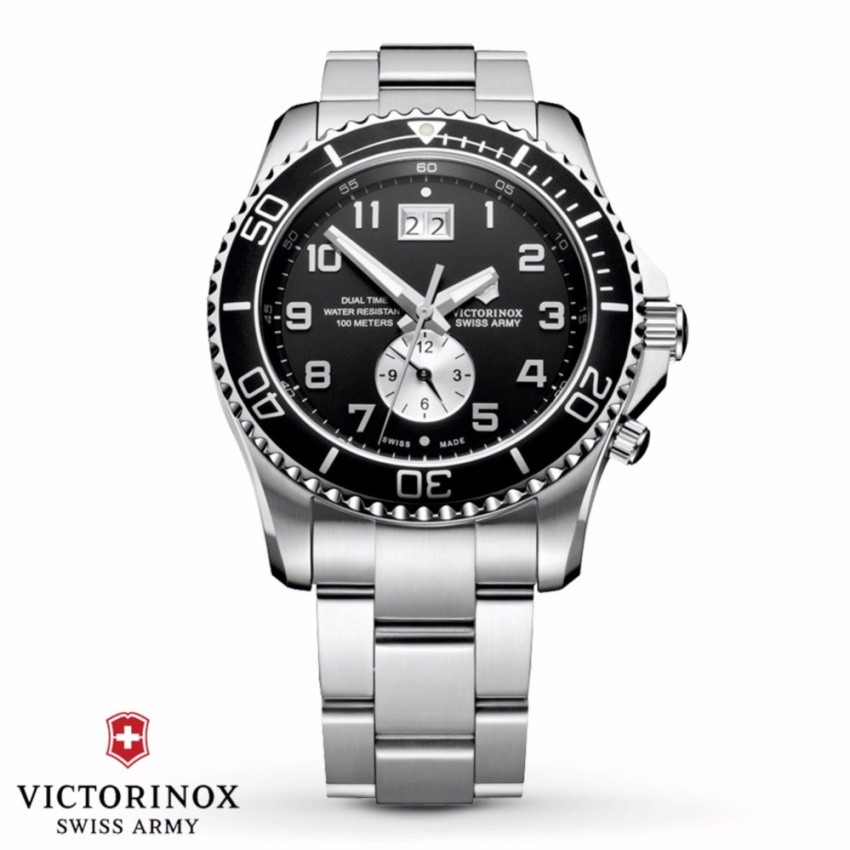victorinox-swiss-army-นาฬิกาข้อมือผู้ชาย-สายสแตนเลส-รุ่น-241441-silver-black-รับประกัน-1-ปี-ของแท้