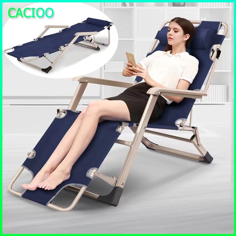 ภาพหน้าปกสินค้าCACIOO เก้าอี้พับ เก้าอี้ปรับเอนนอน เก้าอี้พักผ่อน เก้าอี้พับ ปรับเอนนอนได้ ปรับนอนได้ พับได้ ความจุแบริ่ง: 200KG