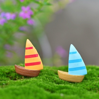 เรือใบขนาดเล็กเครื่องประดับสําหรับตกแต่งสวน 2 ชิ้น