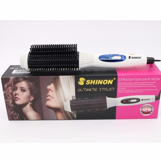 SHINON หวีแปรงไฟฟ้า หวีรีดผมตรง ม้วนโรล ทำวอลลุ่ม รุ่น SH-8032