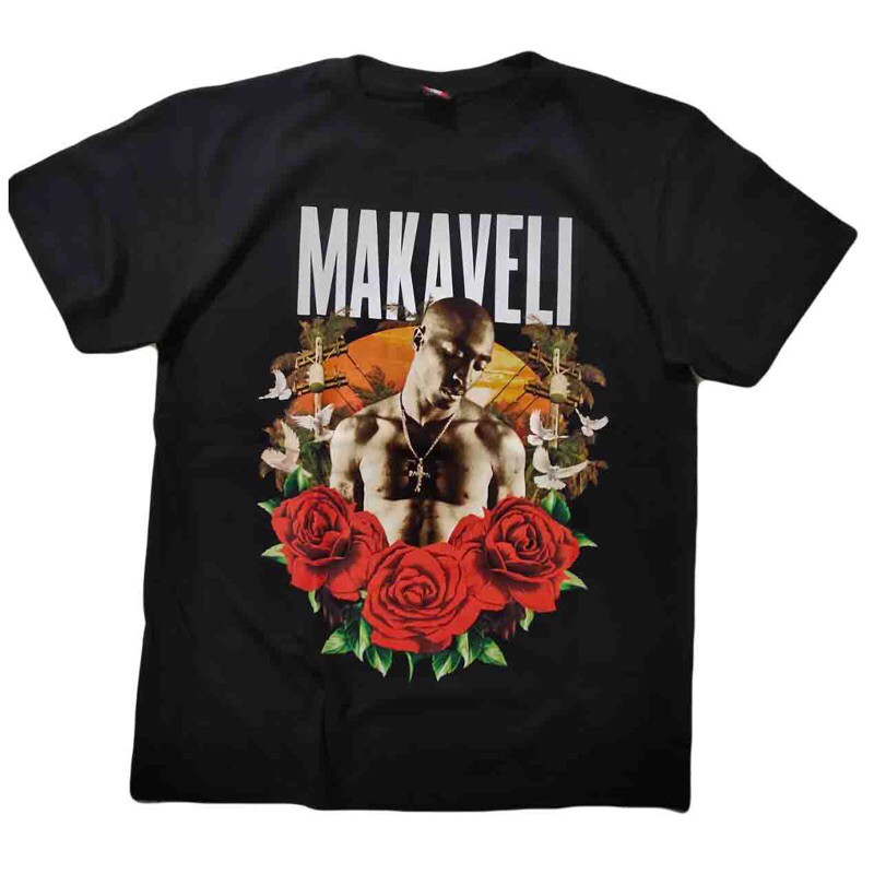 เสื้อยืดโอเวอร์ไซส์เสื้อวง-2pac-makaveli-hip-hop-เสื้อยืดวง-2pac-tupac-rappers-3xl