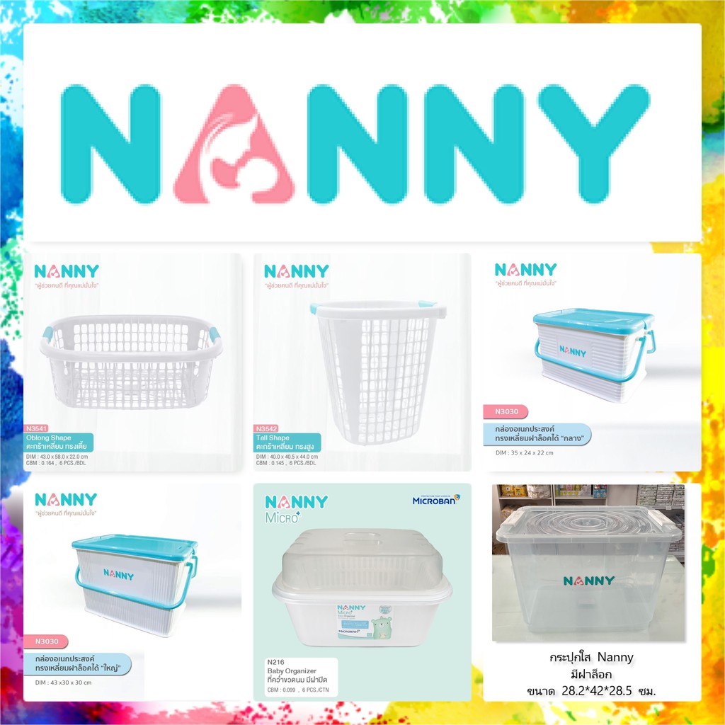 nanny-กล่องอเนกประสงค์-กล่องคว่ำขวดนม-กล่องใส่ของ-ตะกร้าใส่ของแนนนี่