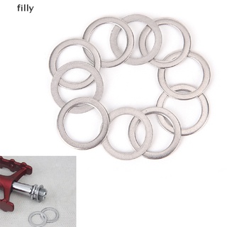 [FILLY] 10Pcs Bicycle Pedal Spacer Crank Cycling Bike Stainless Steel Ring Washers DFG