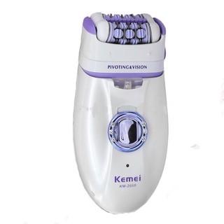 Kemei KM-2668 เครื่องถอนขนและโกนขนไร้สาย 2 in 1 หัวหมุนได้