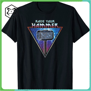 เสื้อยืด พิมพ์ลาย Marvel Thor Love and Thunder MjLnir Raise Your Hammer สําหรับผู้ชาย