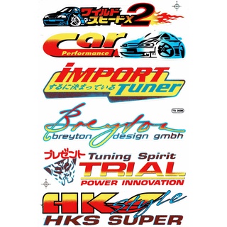 สติกเกอร์แต่งรถ ติดรถยนต์ รถมอเตอร์ไซค์ หมวกกันน็อค โลโก้ สปอนเซอร์ Racing sticker Sponsor ขนาด 27 x 18 cm ST194