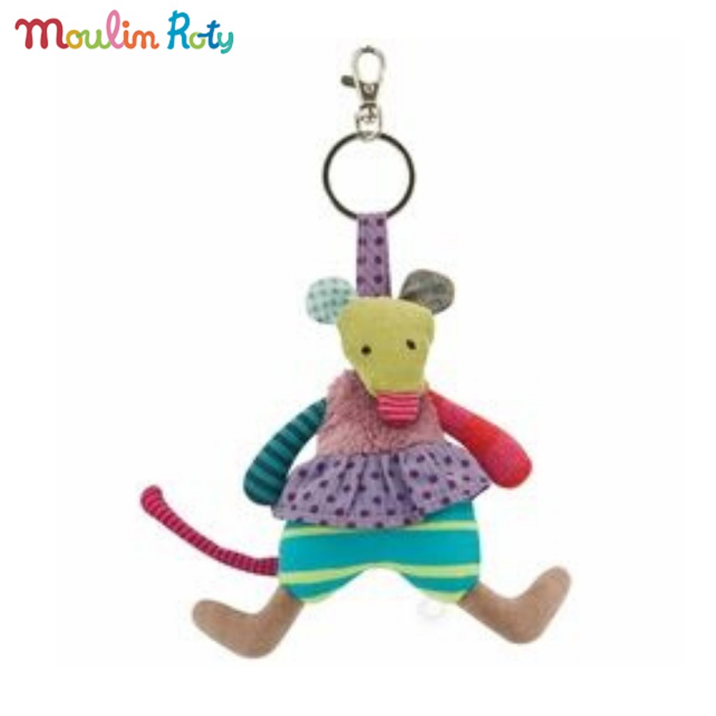 moulin-roty-ตุ๊กตาพวงกุญแจ-14cm-ออร์แกนิค-les-jolis-mouse-mr-629294