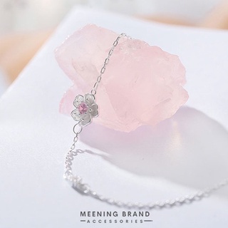 ภาพหน้าปกสินค้าMeeningBrand ❥ สร้อยข้อมือเงิน PINK DIAMOND SAKURA [01-0034] ที่เกี่ยวข้อง