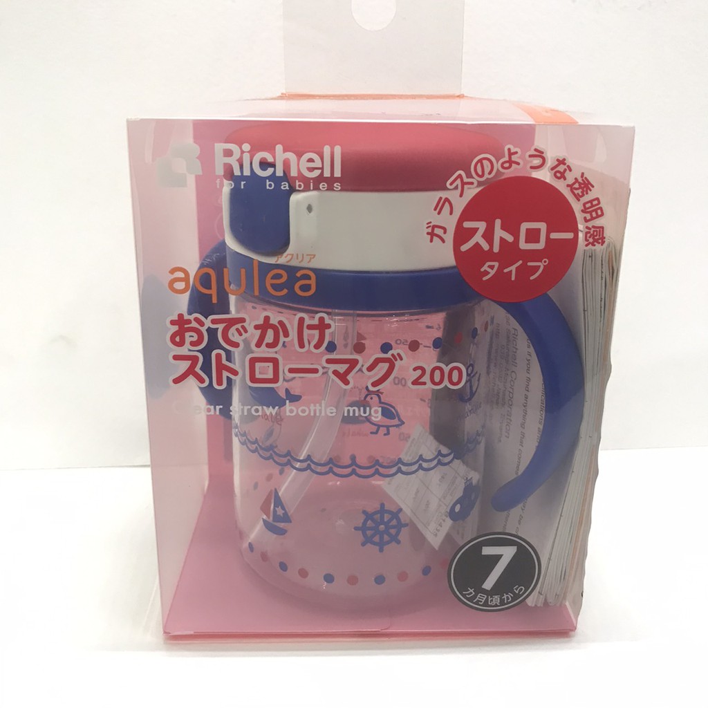 richell-ถ้วยหลอดดูด-200มล-lc-clear-straw-bottle-mug-r-200