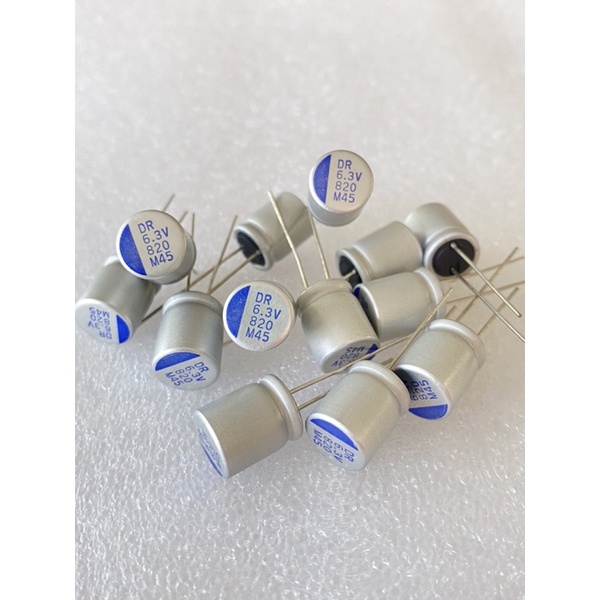 820UF 6.3V C820UF 6.3V (แพ็ค10ตัว)คาปาซิเตอร์สีเงิน แท้ใหม่แกะกล่อง ...