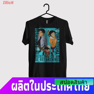 Illicit นักสืบโคนันเสื้อยืดถักฤดูร้อน เสื้อยืดพิมพ์ลาย Detective Conan สําหรับผู้ชาย Detective Conan Short sleeve T-shir