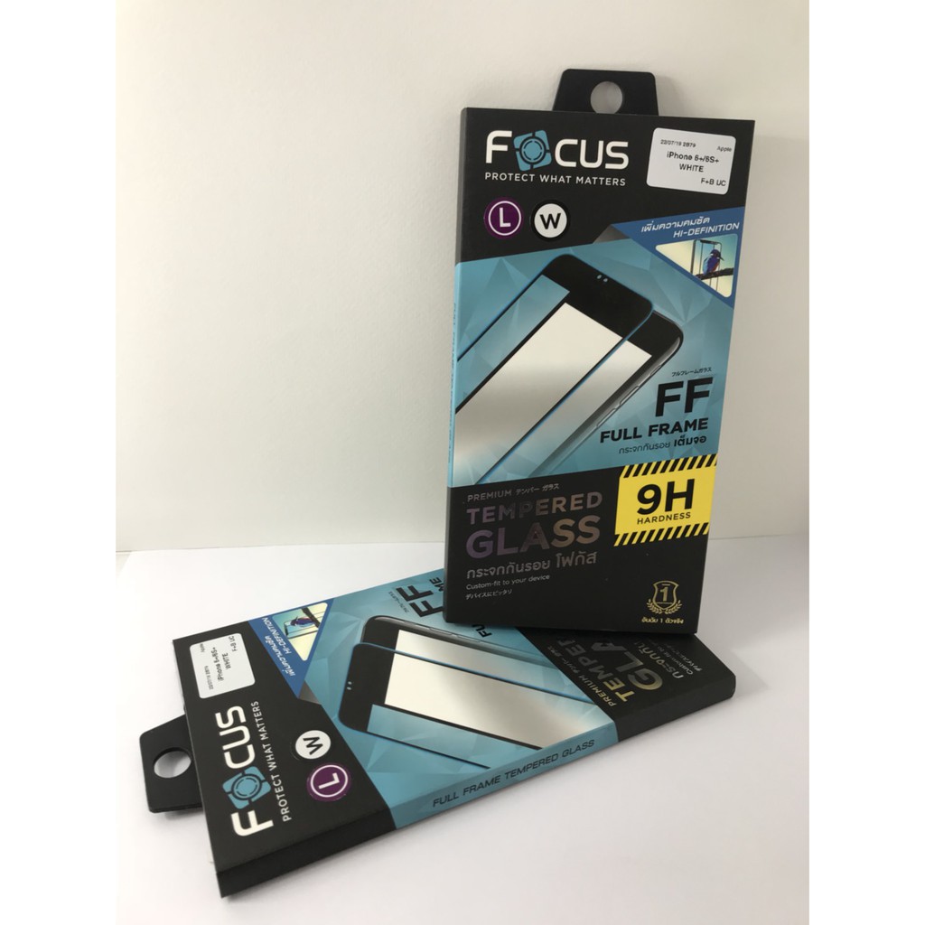 Focus ฟิล์มกระจกกันรอยเต็มจอสีขาว รุ่น 6Plus/6sPlus (หน้าหลัง