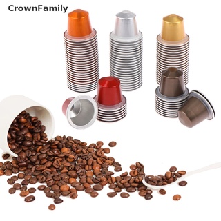 (Crownfamily) Nespresso ถ้วยแคปซูลกาแฟ พร้อมแหวนยาง และสติกเกอร์ซีล 37 มม. 10 ชิ้น