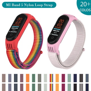 【Ready Stock】Xiaomi Mi band สายรัดข้อมือไนล่อน 6 5 4 3 ระบายอากาศอุปกรณ์เสริมสําหรับเล่นกีฬา