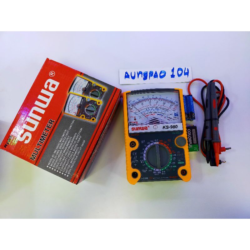 มัลติมิเตอร์sunwaks-980-multimeter-มัลติมิเตอร์เข็ม-มิเตอร์วัดไฟ-มิเตอร์อนาล็อก-มิเตอร์วัดแบบเข็ม