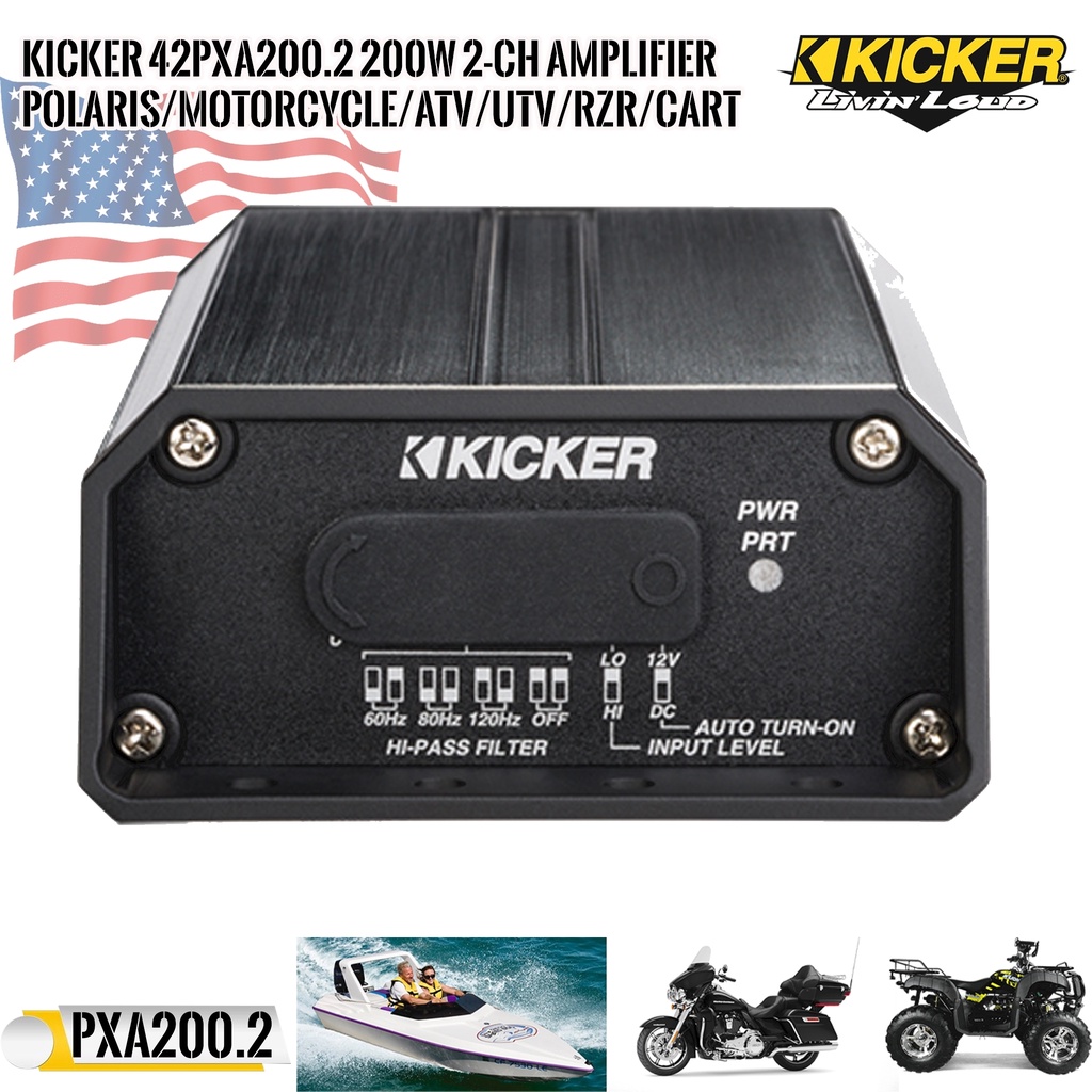 kicker-42pxa2002เพาเวอร์แอมป์มอเตอร์ไซด์-เรือ-รถเอทีวี-รถยนต์กำลังขับสูงสุด-100-วัตต์-x-2-ชาแนล-ของแท้-100