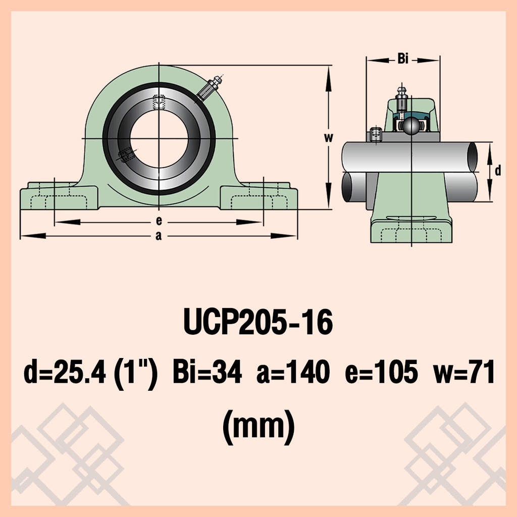 ภาพสินค้าUCP205 UCP205-16 UCP206 UCP206-18 UCP207 UCP207-20 UCP208 UCP208-24 KMB ตลับลูกปืนตุ๊กตา (BEARING UNITS) UC + P = UCP จากร้าน tss2019 บน Shopee ภาพที่ 3