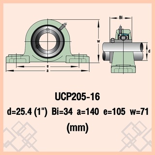 ภาพขนาดย่อของภาพหน้าปกสินค้าUCP205 UCP205-16 UCP206 UCP206-18 UCP207 UCP207-20 UCP208 UCP208-24 KMB ตลับลูกปืนตุ๊กตา (BEARING UNITS) UC + P = UCP จากร้าน tss2019 บน Shopee ภาพที่ 3