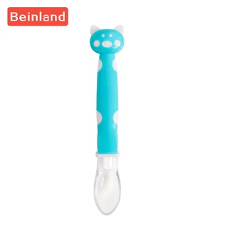 ภาพขนาดย่อของสินค้าBeinland Baby Silicone Spoon Baby Soft Feeding Tableware BPA FREE Food Grade Baby Feeding Training Spoon