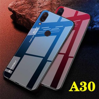 [ส่งจากไทย] Case Samsung Galaxy A30 เคสกระจกสองสี เคสกันกระแทก ขอบนิ่ม เคสกระจกไล่สี สินค้าใหม่