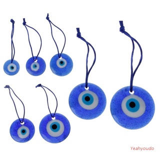 สินค้า Yeahyoudo Turkish Blue Evil Eye Wall Hanging Ornament  Turkish Nazar Beads Home Protectio