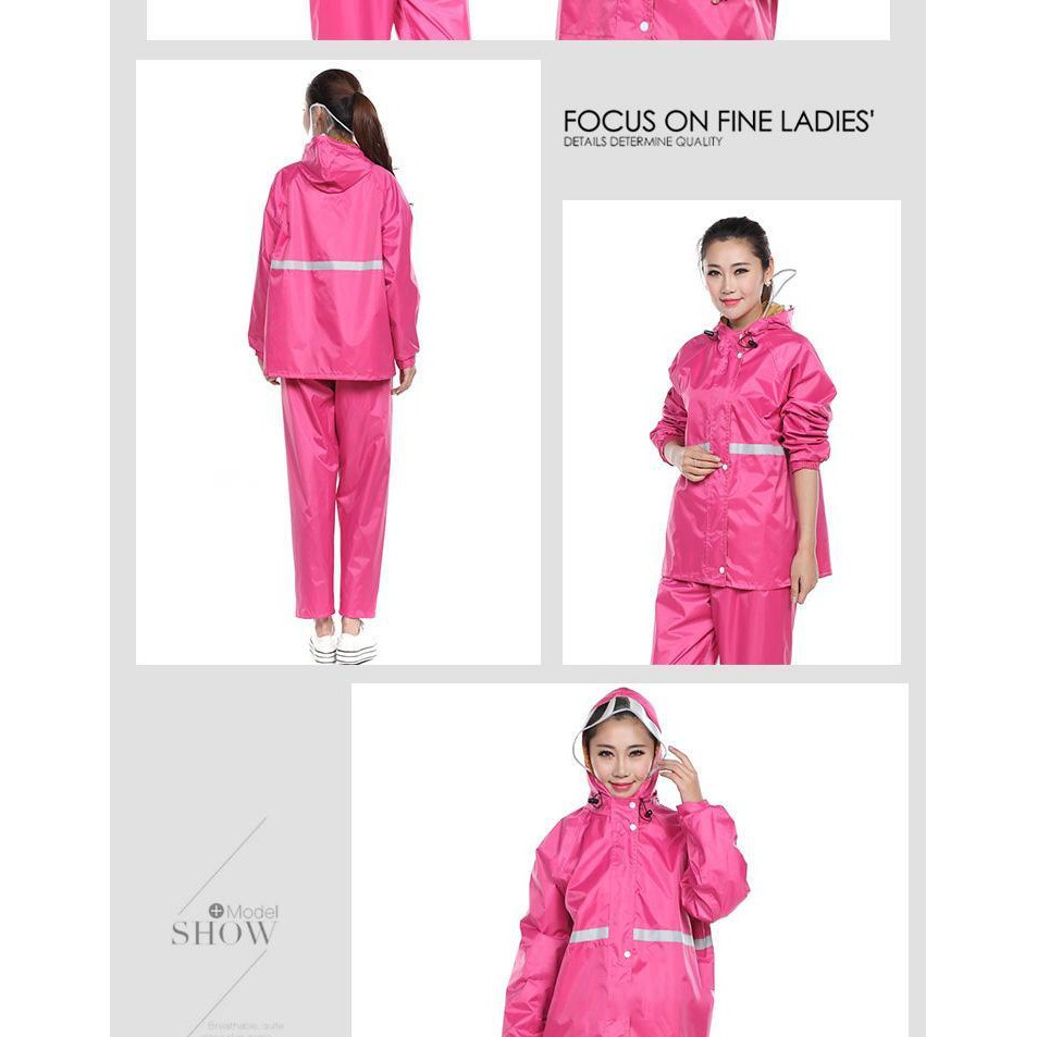 มี3สี-eco-home-ชุดกันฝน-เสื้อ-กางเกง-หมวก-hi-grade-คุณภาพดี-ซิบกันน้ำ-มีแถบสะท้อนแสง-waterproof-rain-suit