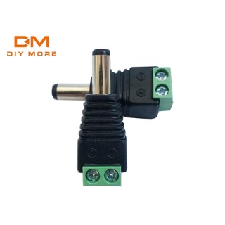 DIYMORE 5 ชิ้น / ล็อต Male Dc Power Plug Jack 2.5x5.5 มม . สายเชื่อมต่อสําหรับกล้องวงจรปิด Led Strip Light 5 . 5x2 . 5 มม . Dc Power Plug