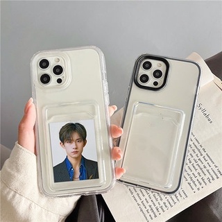 ภาพขนาดย่อของภาพหน้าปกสินค้าเคสมือถือแบบใส มีช่องใส่บัตร สำหรับ compatible for iPhone 14 13 Pro max  13 pro max 13 pro 12 Mini Se 2020 11 xs xr x 8 7 Pro Max Plus จากร้าน louiceqian2.th บน Shopee ภาพที่ 1